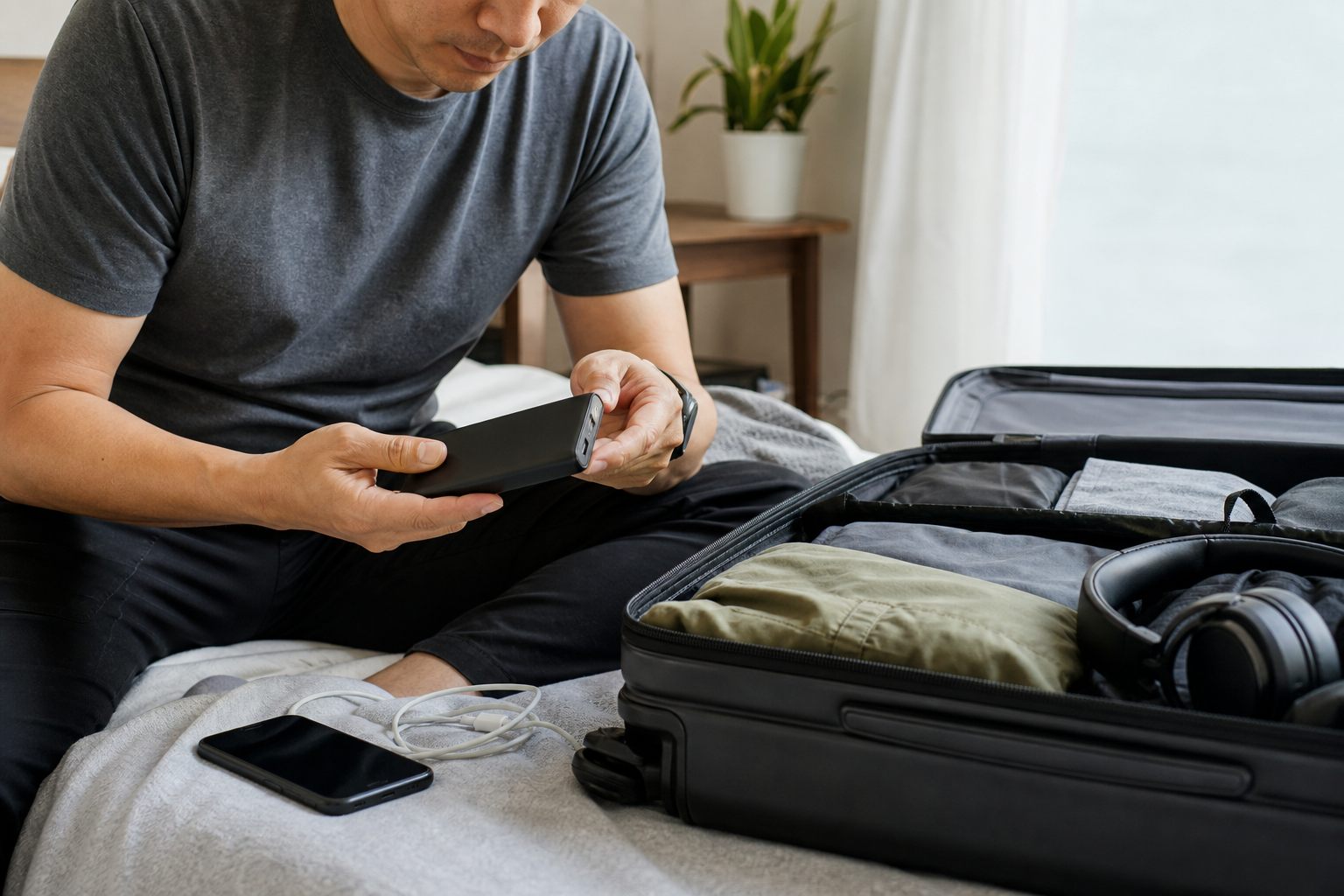A realistic everyday airline-ready power bank shopping scenario