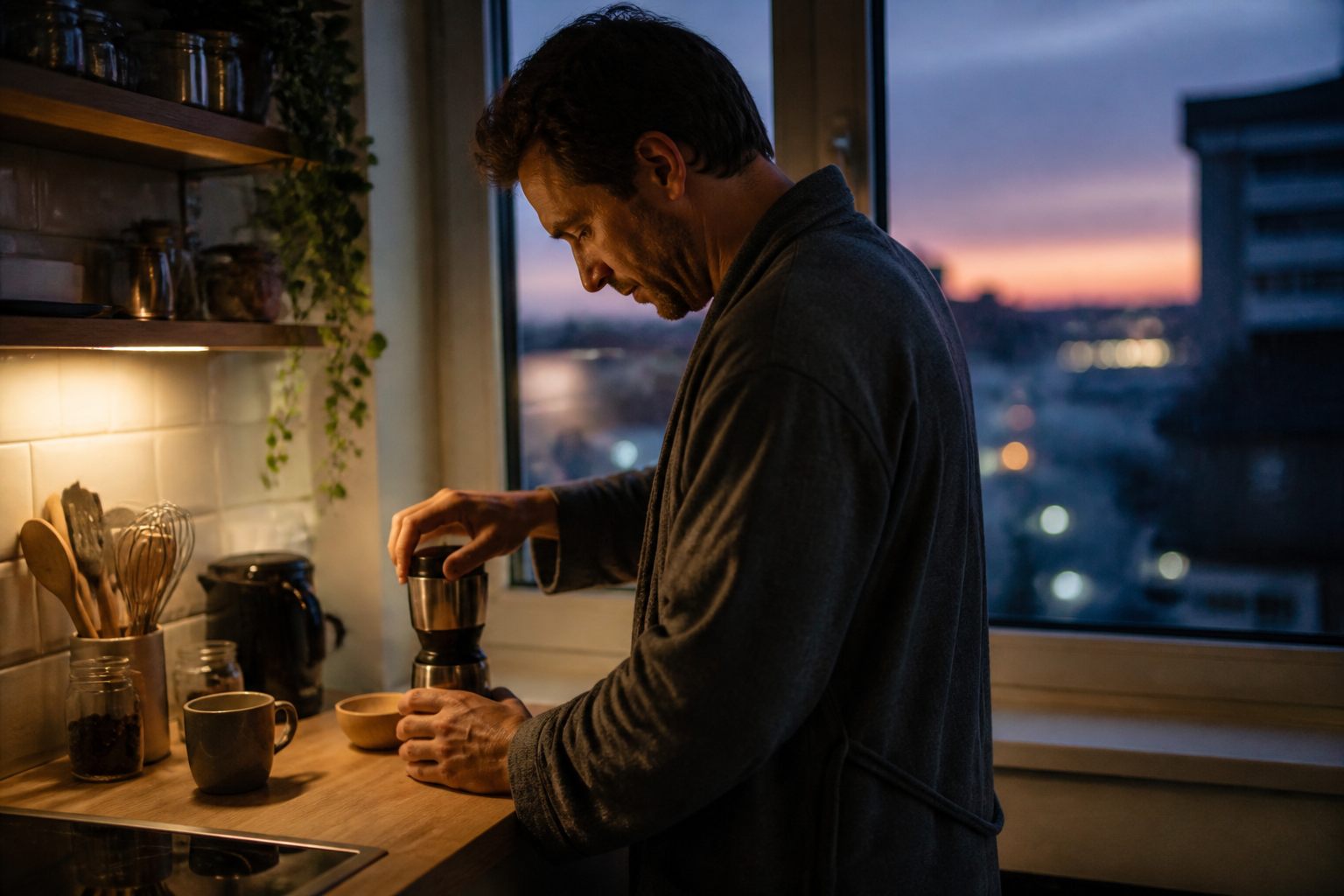 Everyday scene related to coffee grinder