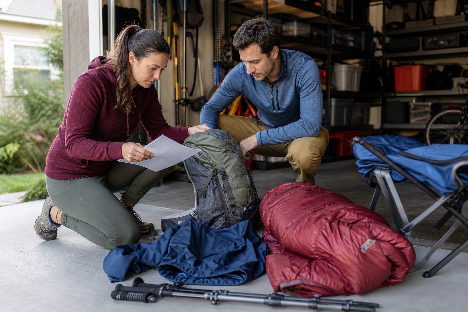 A realistic everyday Labor Day outdoor gear shopping scenario