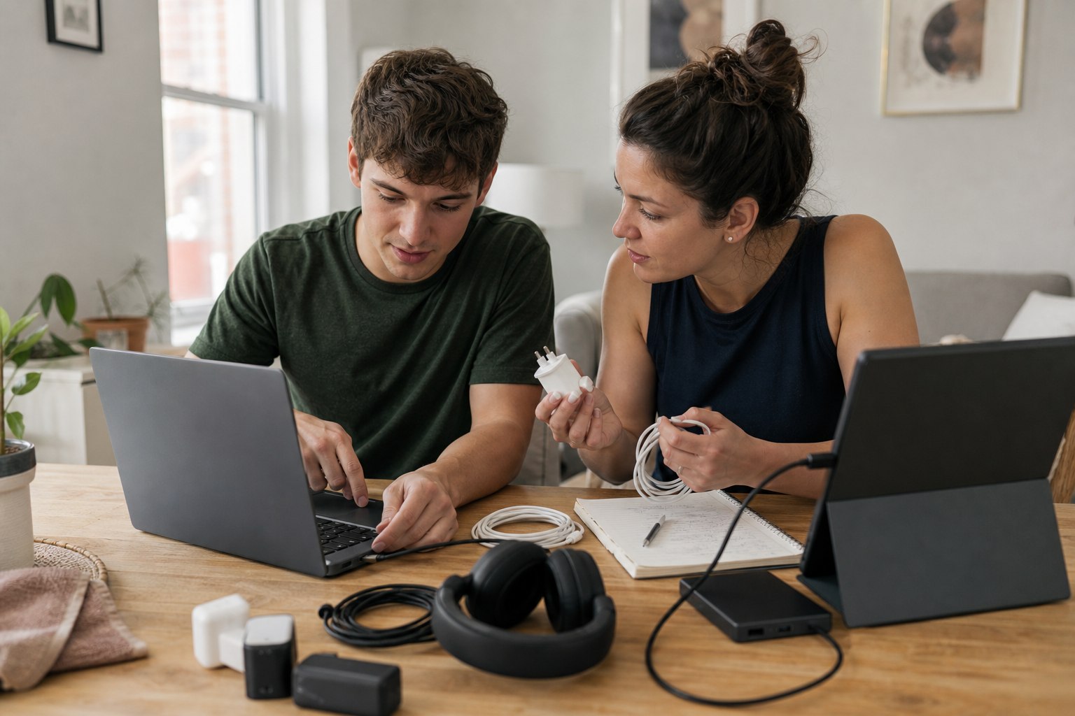 A realistic everyday Labor Day tech accessories shopping scenario