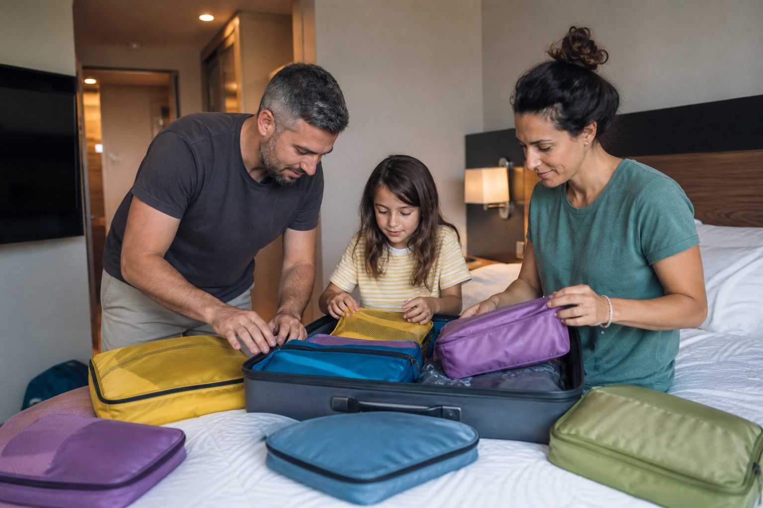 A realistic everyday packing cubes shopping scenario