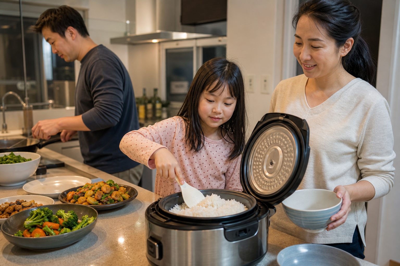 Everyday scene related to rice cooker