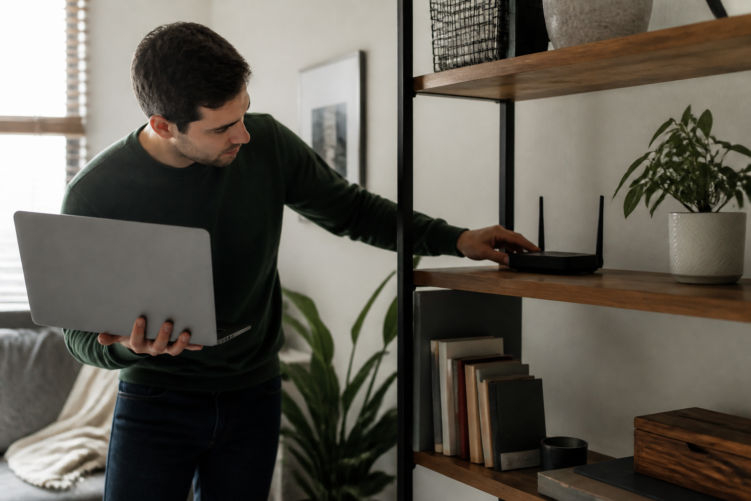 Everyday scene related to Wi-Fi router